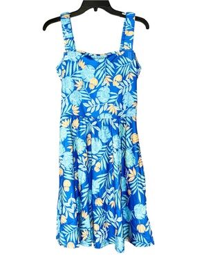 Huhot Blue Tropical Sundress Sz M - NWT